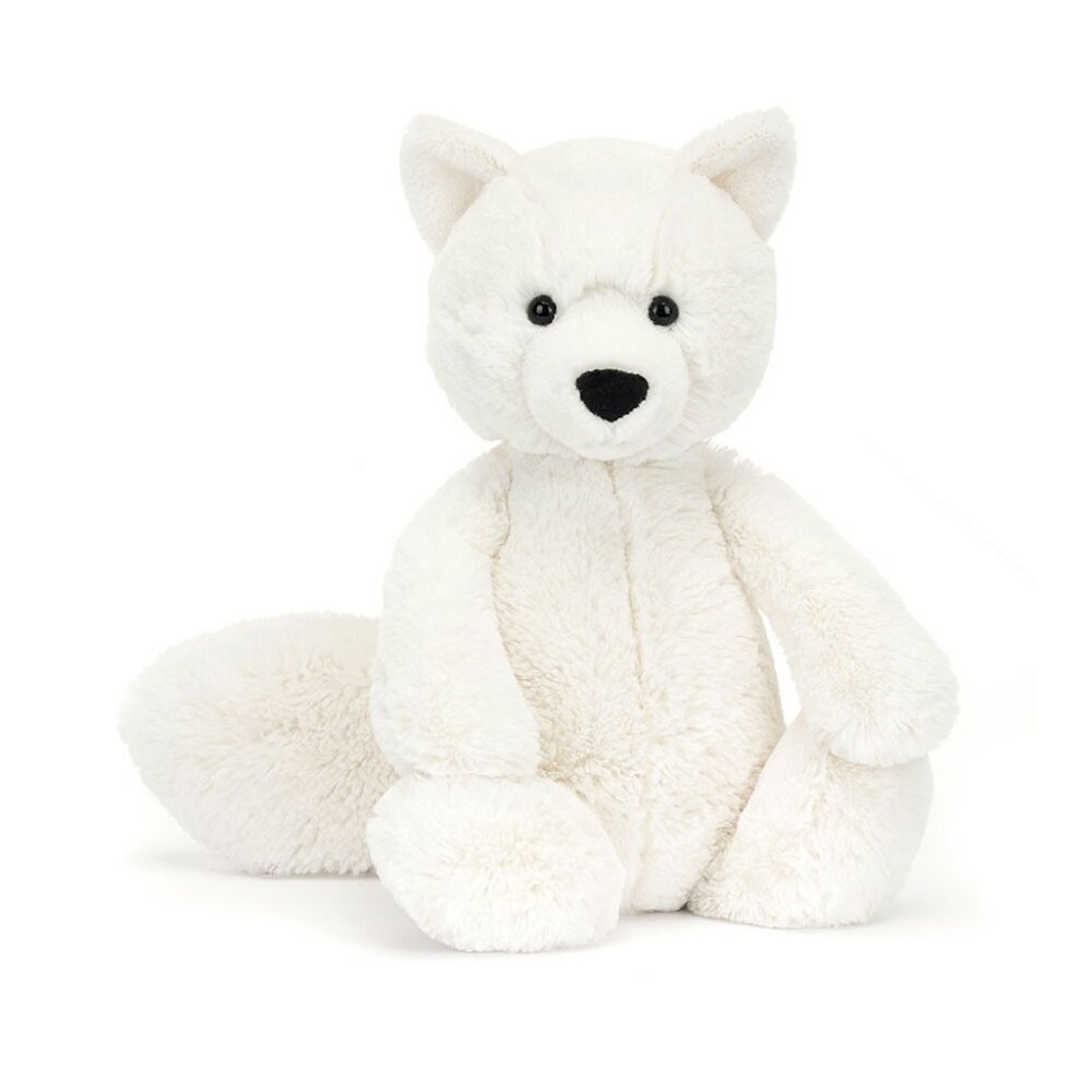 RETIRED Bashful Arctic Fox Jellycat White Plush Collectible BAS3AFX NWT